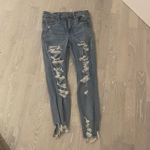 Skinny ripped jeans